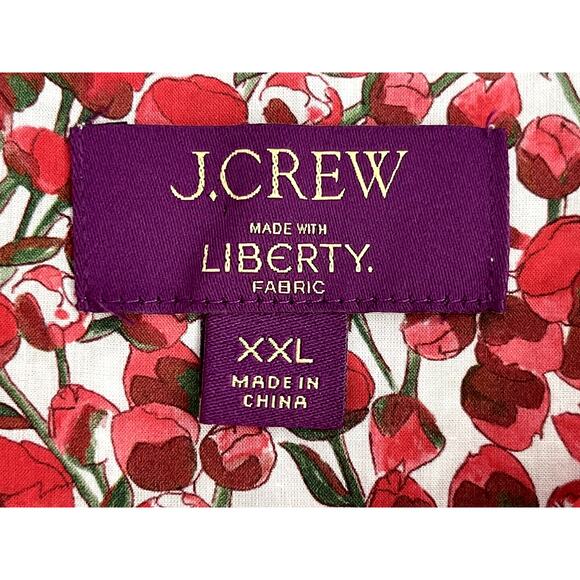 J Crew Sz XXL Amelia Mini Dress Liberty Print Cotton Casual Preppy Cruise Comfy - Picture 13 of 15